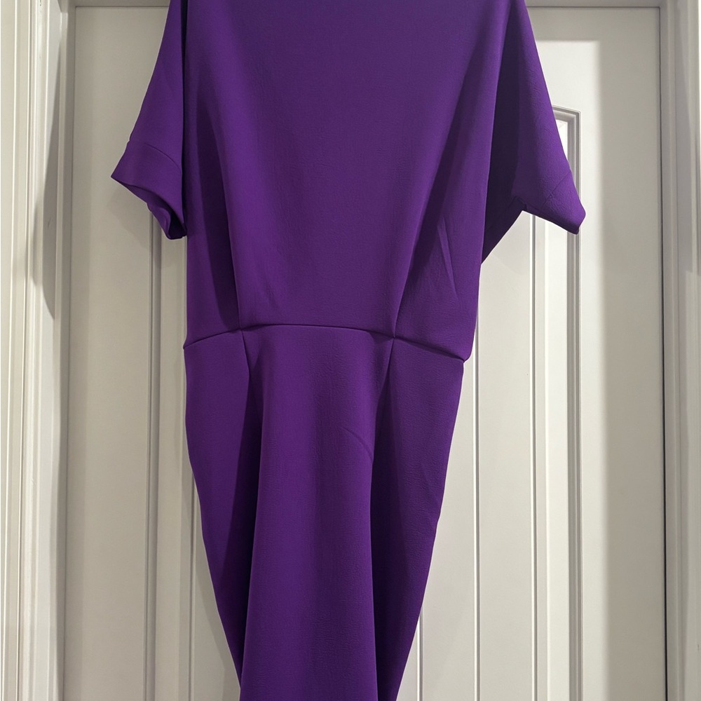 New York & Company Vibrant Purple Midi Dress